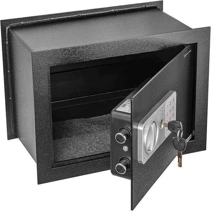 Genie Hand – Time Delay Safe, Anti Robbery Safe Box, Timed Controlled Opening – B-Class Lock – Anti Bounce Technology (Wall – Medium)