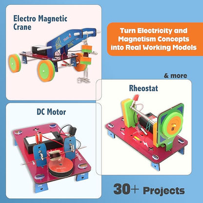 Butterfly EduFields 30in1 STEM Kits for Kids Age 8-10-12 | STEM Toys for Ages 8-13 | Electricity & Magnetism | Science Project Kit for Boys & Girls Aged 8-10-12-14 | Best Educational Birthday Gift