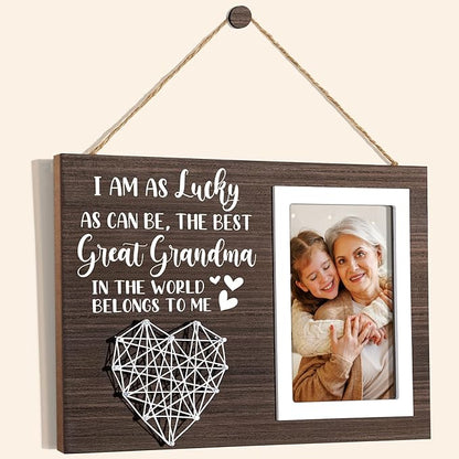 Great Grandma Christmas Gifts Picture Frame, Birthday Gifts for Great Grandma from Grandchildren, Best Great-Grandmother Gift Photo Frame Great-Grandmother Christmas Mothers Day Gift - 4x6 Photo