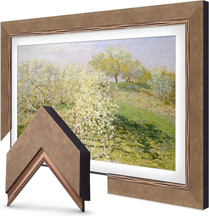 Contemporary Bronze 85" Premiere Deco TV Frame - Compatible ONLY with Samsung The Frame TV and Pro TVs (Fits 2021-2025, LS03A, LS03B,LS03C,LS03D,LS03FA,LS03FW)
