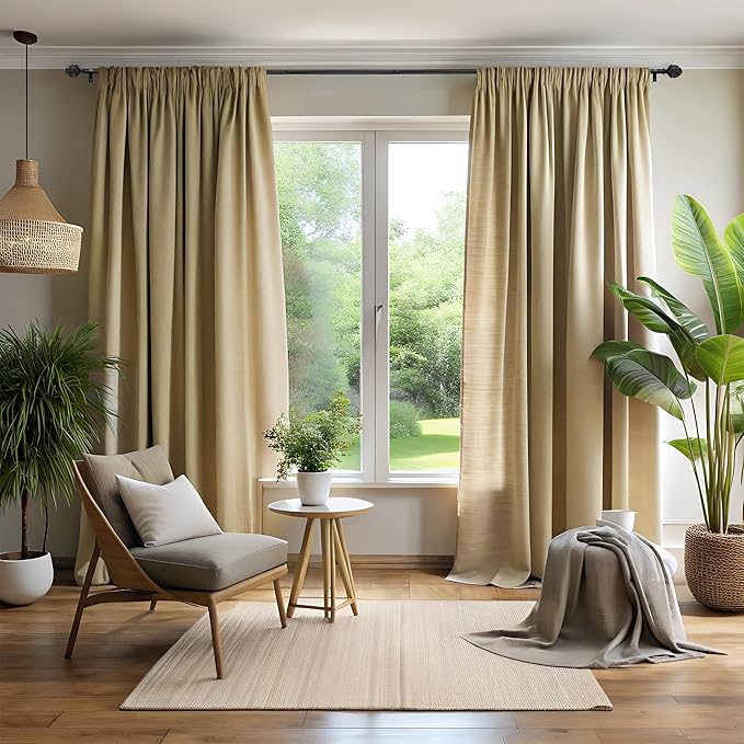 Curtain Rods for Windows 66 to 120 Inches 1 Inch Diameter Adjustable Drapery Rod Decorative Single Window Curtain Rods with Classic Finials,Black