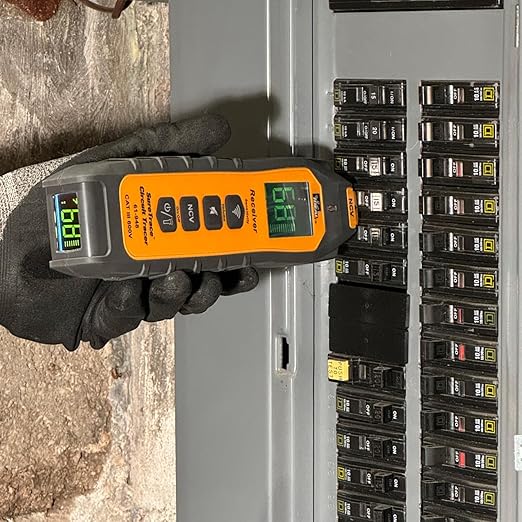 Ideal Electrical SureTrace Plus Circuit Tracer (61-948) 0-600 Volts AC/DC with Built-in Continuity Test and High-Visibility Displays — Find Breakers, Fuses, Wires, Dead Shorts, and Splice Errors
