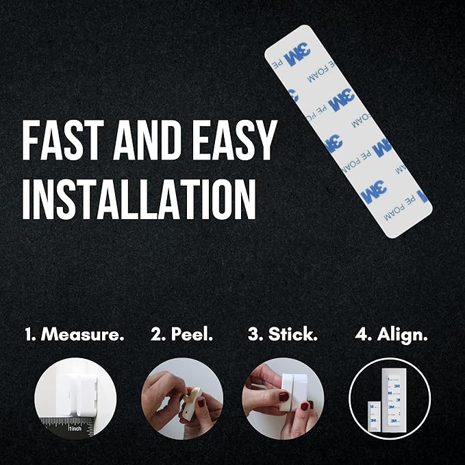 Contact Sensor Adhesive - Compatible with EUFY Sensor | Mounting Tape Replacement Pads | Works with Door, Window, Wall Alarm Sensors | Easy Mount, Peel and Stick (10 Pack - Small and Large)