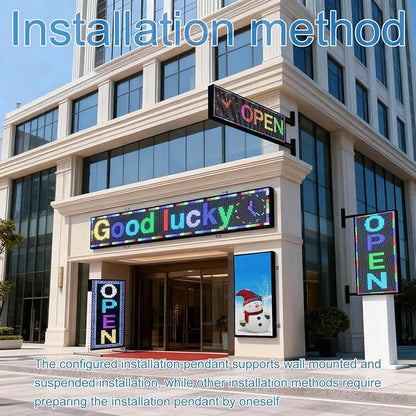 P6(40" * 17") Digital Programmable Scrolling Led Sign Scrolling Outdoor For Business message Board Display Screen Electronic Menu Board Wifi Control Word Light
