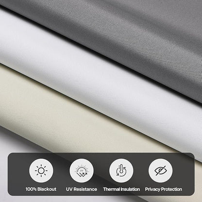LazBlinds No Drill Blinds for Indoor Windows, Blackout Roller Shades, Cordless Window Blackout Blinds, Thermal Insulated Fabric UV Protection for Home and Office, 35" W x 48" H, Black