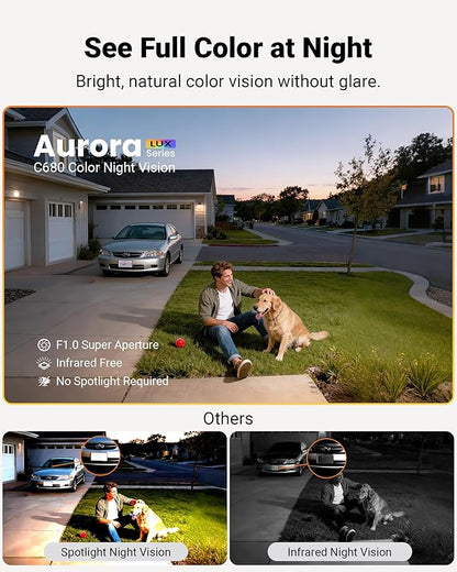 Anlapus A60 3MP 2K Window Security Camera, 2 x Plug-in WiFi Indoor Camera for Home Security, 5G/2.4G WiFi, Color Night Vision, Motion Detection, 24/7 Recording, Easy Install, US-Only Cloud Storage