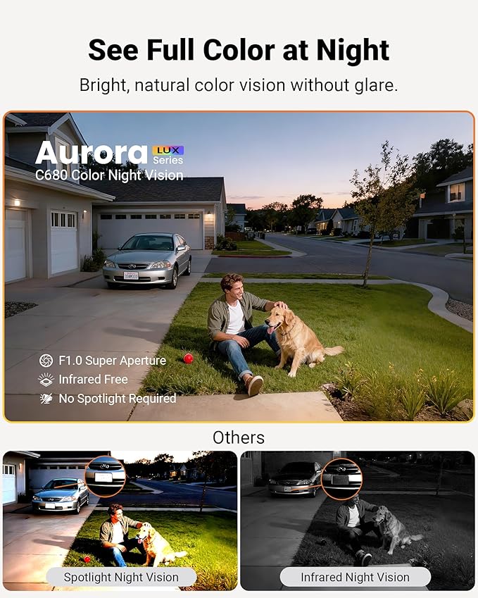 Anlapus A60 3MP 2K Window Security Camera, Plug-in WiFi Indoor Camera for Home Security, 5G/2.4G WiFi, Color Night Vision, Motion Detection, 24/7 Recording, Easy Install, US-Only Cloud Storage