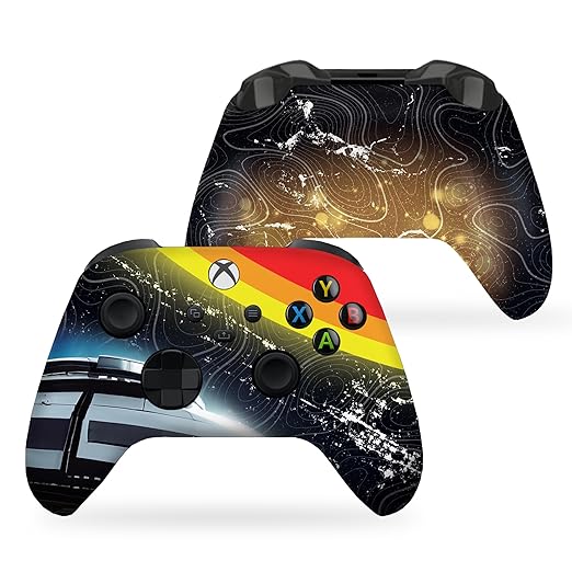 DreamController Cosmic Voyagger Custom X-box Controller Wireless compatible with X-box One/Series X/S Proudly Customized in USA I Permanent HYDRODIP Print(NOT JUST A SKIN)(MODDED)