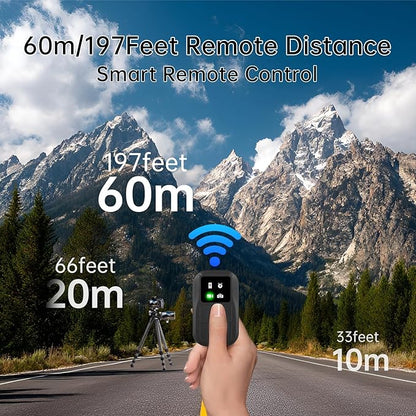 Suptig Wireless Remote Control for GoPro Hero 13/12/11/10/9/8 Black, Gopro Max, Phone, Built-in Rechargeable Battery