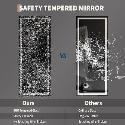 GarveeHome 60x24 LED Bathroom Mirror with Lights, Dimmable, Anti-Fog, Backlit + Front Lit, and 3X Magnification Mirror, Smart Bathroom Vanity Mirror for Wall, Memory Function, Shatter-Proof