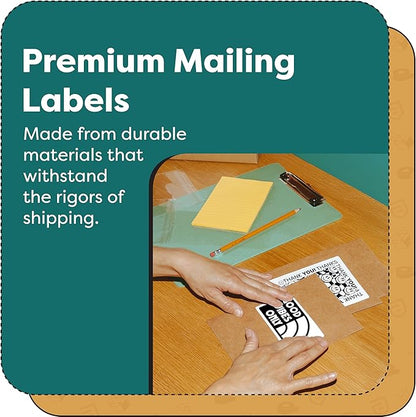 Aegis Adhesives - 2-1/8" X 2-3/4" Replacement for DYMO 30258 (16 Rolls/6400 Labels) Direct Thermal Diskette Media and Veterinary Labels - Compatible With LabelWriter 450, 450 Turbo, 4XL (NOT 550, 5XL)