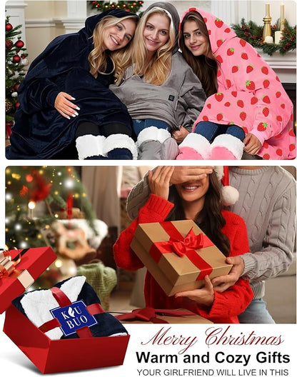 KFUBUO Heated Electric Wearable Blanket Throw Battery Operated Portable USB Cordless Outdoor Hoodie Sweatshirt