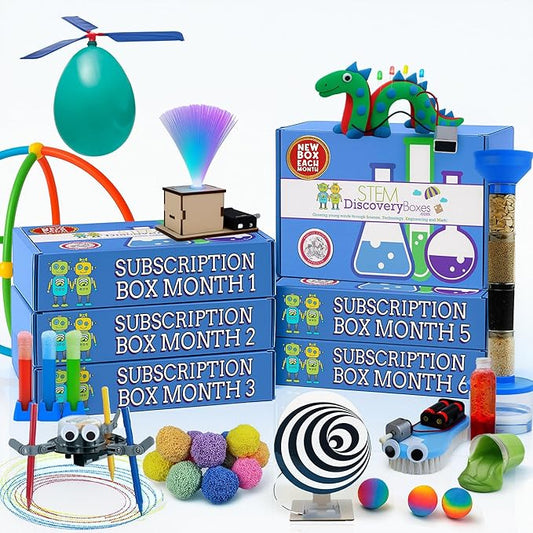 6-Month Subscription | Science Kits for Kids with 18 Hands-On STEM Experiments, 3 Projects Per Box, All Supplies Included | Home & Remote School Learning for Ages 7–12, New Box Every Month