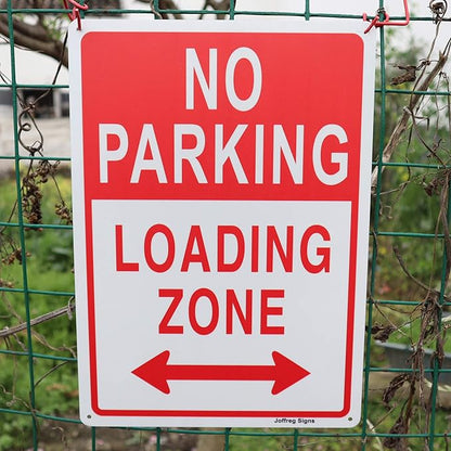 Joffreg No Parking,Loading Zone Sign,14 x 10 Inches,Reflective Aluminum,UV Printed,Weather Resistant,Waterproof,Durable Ink,Easy to Mount,Indoor Or Outdoor Use,2 Pack