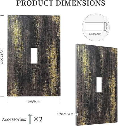 Decorative Light Switch Cover Vintage Industrial Rusty Metallic 1 Gang Single Toggle Device Electrical Faceplate Switchplates Decorator Outlet Wall Plate For Farmhouse Cabin Decor