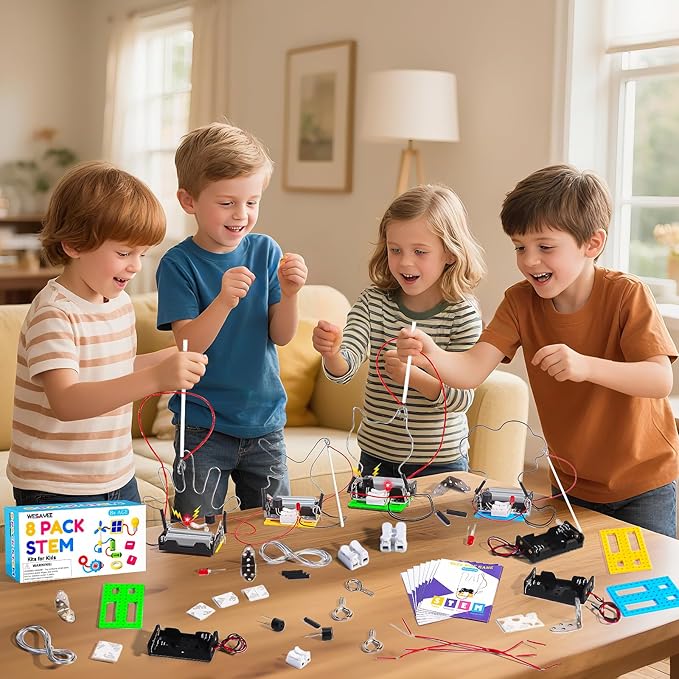 Bulk STEM Kits - 8 Set Electric Touch Maze Games, STEM Craft Kits for Kids Age 8-10 12-14 10-12, Science Experiments Projects Circuit, Girls Boys Crafts for Gift Ideas Classroom Family Activities