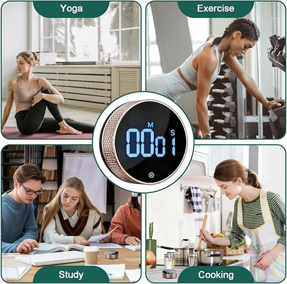 Digital Kitchen Timer, Magnetic Countdown Countup Visual Pomodoro Timer with Large LED Display, Cube Clock for Classroom Cooking Fitness Baking Studying Teaching, Easy for Kids and Seniors