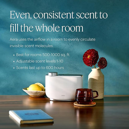 Aera Home Essential Oil Fragrance Diffuser – Waterless Electric Aromatherapy Smart Plug-in, Wi-Fi & App/Alexa Controlled, Hypoallergenic – for Rooms 500-1000 sq ft (Capsules Sold Separately)