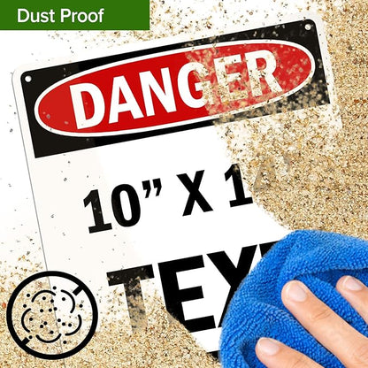 Custom Danger Sign, OSHA Sign, 10x14 Inches, Rust Free .040 Aluminum, Fade Resistant, Made in USA by My Sign Center