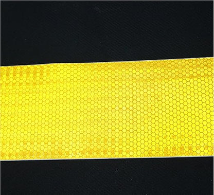 Yellow Reflective Tape 8 inch Wide, Outdoor Waterproof High Visibility Warning Industrial Marking Tape, Safety Stickers (68 feet)