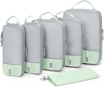 BAGSMART 6 Set /4 Set/2 Set Compression Packing Cubes for Travel, Lightweight Luggage Organizer Bags, Durable Space Saver Bags Travel Essentials