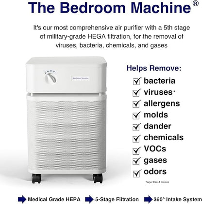 Austin Air Bedroom Machine White - Advanced 5 - Stage Filtration Air Purifiers For Home with Activated Carbon & Zeolite - Ideal as Air Purifiers for Bedroom, Model B402