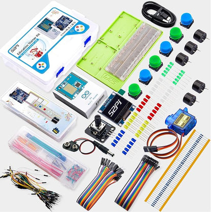 GeeekPi Starter Kit for Arduino UNO R4 WiFi, UNO R4 WiFi Board with Tutorial for Programming & 78PCS Components for Beginners & Engineers