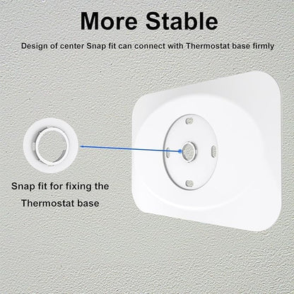 Nest Thermostat Wall Plate Cover Replacement Compatible with Google Nest Learning Thermostat (4th Gen), Practical Nest Learning Thermostat 4 Trim Kit, Snap fit Design (White, 2 Packs)