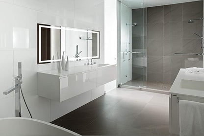 Krugg | Large 72 Inch X 30 Inch LED Bathroom Mirror | Lighted Vanity Mirror Includes Dimmer & Defogger | Wall Mount Vertical or Horizontal Installation