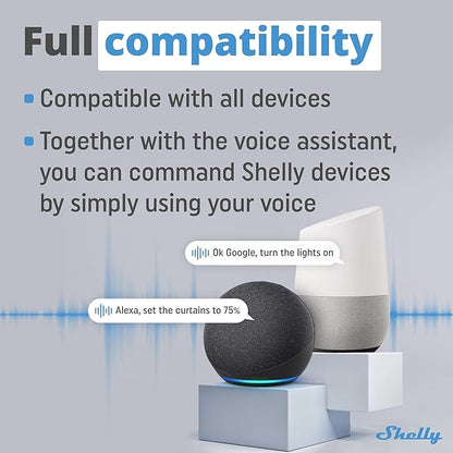 Shelly Blu Door/Window Brown | Bluetooth Operated Sensor | Home Automation | iOS Android App | Alexa & Google Home Compatibility | Lux and Tilt Angle Measurement | Set Custom Activation Scenes
