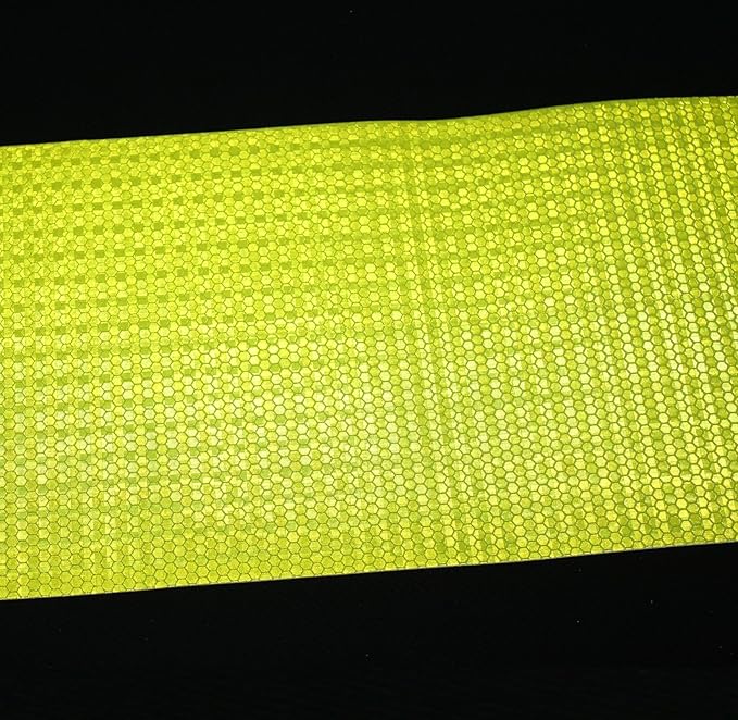 Fluorescent Yellow Reflective Tape Outdoor Waterproof 10 inch, High Visibility Warning Safety Industrial Marking Tape (11 feet)