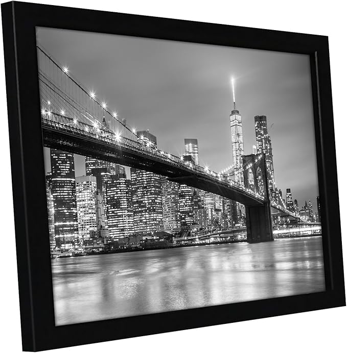 Americanflat 8.5x14 Picture Frame with Shatter-Resistant Glass - Signature Collection - Gallery-Style Frames Made of Engineered Wood - Photo Frame for Wall Display - Black