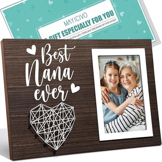 Grandma Gifts Picture Frame Christmas Gifts for Grandma from Grandchildren Granddaughter, Nana Gift Best Nana Ever Grandkids Photo Frame Grandmother Birthday Thanksgiving Gift Photo Holder- 4x6 Photo