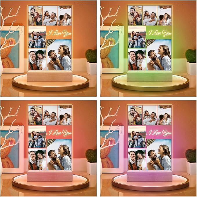 Custom Picture Frame, Personalized Photo Frame, Customized Picture Frames, Personalized Valentines Day Gifts for Her Him Women Men Girlfriend Boyfriend Mom Dad Couple Baby Kid Family Pet