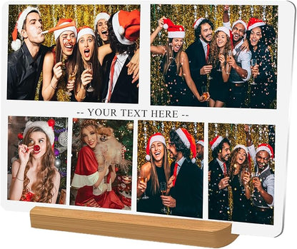 Custom Metal Photo Prints, Personalized Picture Frame with Your Photos, Customized Photo Gifts for Lovers, Couples, Family and Home Decor