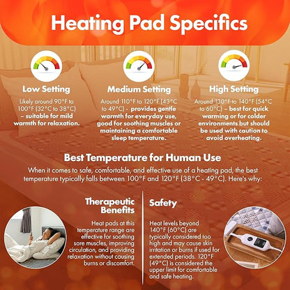 GML Bedding Heated Mattress Pad Toppers – Electric Bed Warmer with Smart Controller, Waterproof Quilted Layer, Adjustable Timer, Machine Washable, Dual Heat System for Comfortable Sleep, Queen 71x55