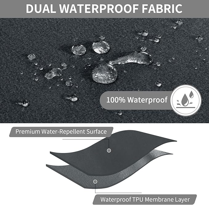 Easy-Going 100% Waterproof Recliner Cover Additional Seat Cover for Reclining Couch, Stretch Sofa Covers Washable Furniture Protector for Kids & Pets, 1 Seat, Dark Gray
