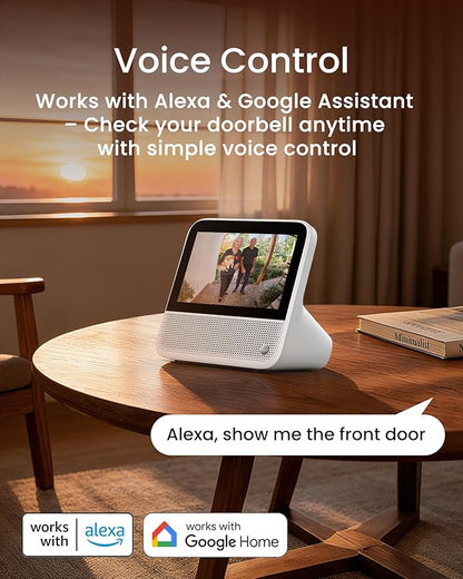 youkey Doorbell Camera Wireless with Chime, No Monthly Fee, 2K Battery Doorbell with Head-to-Toe Video, Package Detection, 2.4/5GHz WiFi-6, Built-in 8Gb Storage, Two-Way Talk, Color Night Vision,DB312