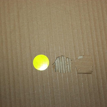 Non Fading Fluorescent Reflective Stickers 1-inch Diameter Round Reflector, Outdoor Waterproof High Visibility Warning Adhesive Tape (50 Pcs)