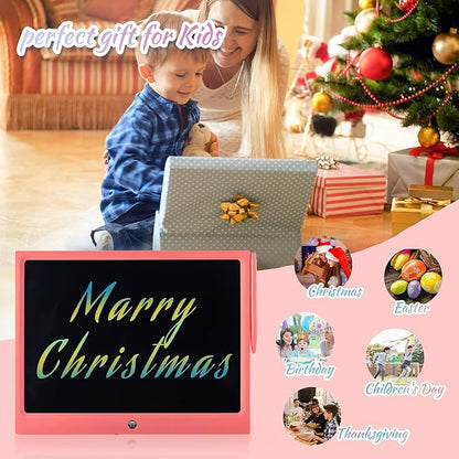LCD Writing Tablet for Kids, 15 Inch Colorful Electronic Doodle Board, Educational Learning Kids Drawing Tablet Toys, Christmas Birthday Gift for 3 4 5 6 7 8 9 Year Old Girls Boy
