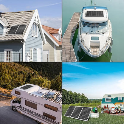 150W 4pack 600 watt Solar Panel Monocrystalline Cell High-Efficiency PV Module, Solar Panels for Homes Camping RV Battery Boat Caravan and Other Off-Grid System