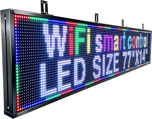 P10(77" * 14") Digital Led Car Signs For Window Matrix Panel Screen Panel Ticker Message Board Message Board Display Menu Board Electronic Board For Business