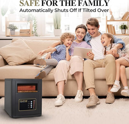 EdenPURE CopperSMART Electric Space Heater - ETL Listed, 1000 to 1500 Watt Portable Heater for Large and Small Rooms - Energy Efficient, Infrared, Lifetime Filter