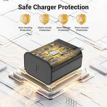 [6FT+10FT] 45W Super Fast Charger Type C, for Samsung Galaxy S25 S24 Charger Block with 6/10FT Type C Charging Cord for Samsung Galaxy S25 S24 S23 Ultra/S22, iPhone 17/16/15 Pro,Pro Max,Plus