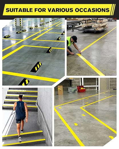 Avery Dennison Floor Marking Tape, 2 Inch x 108 Ft Yellow Caution Tape, 1 Rolls Heavy Duty Safety Tape for Indoor & Outdoor, High Adhesion & Durable | Warehouse, Factory, Parking, Retail