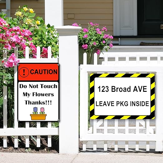 Custom Sign Outdoor Metal, Personalized Metal Sign for Parking, Gate, Delivery, Garage, Weatherproof Customized Signs for Outside, Make Your Own Signs Custom(18x12 Inches, Header)