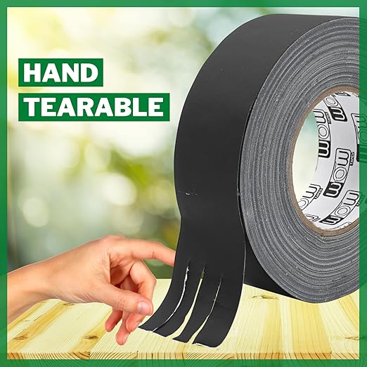Wow Gaffers Tape 2 Inch Black - 50 Yards, Residue Free, Non-Reflective & Heavy-Duty - Professional Grade Gaff Tape - Ideal for Photography Backdrop, Cables, Cords & Floor Taping