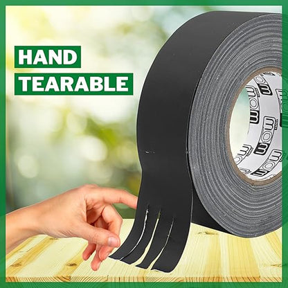 Wow Gaffers Tape 2 Inch Black - 50 Yards, Residue Free, Non-Reflective & Heavy-Duty - Professional Grade Gaff Tape - Ideal for Photography Backdrop, Cables, Cords & Floor Taping
