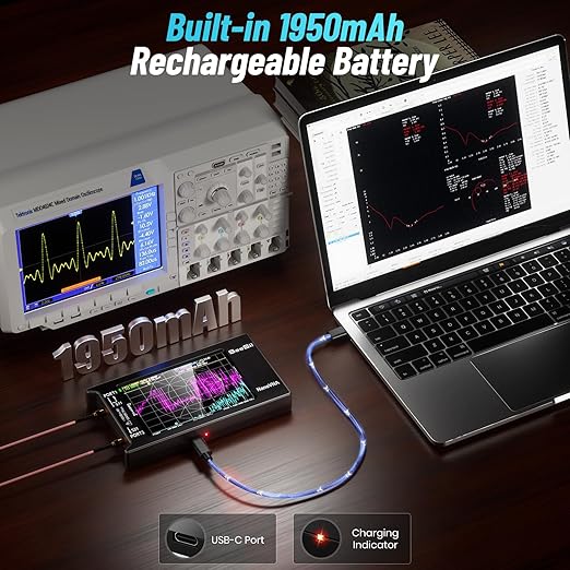SEESII Upgraded NanoVNA-H4 Vector Network Analyzer, Latest V4.4 9KHz-1.5GHz HF VHF UHF 4" Touch Screen VNA Antenna Analyzer Measures S Parameters,Voltage Standing Wave Ratio, Phase,Delay, Smith Chart