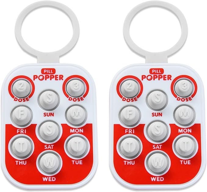 Pill Popper - Memory Aid Medication Dose Tracker (2 Pack)